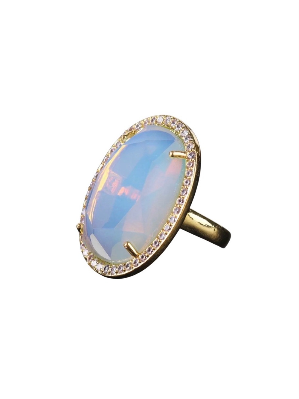 Opal Statement Adjustable Ring NWT